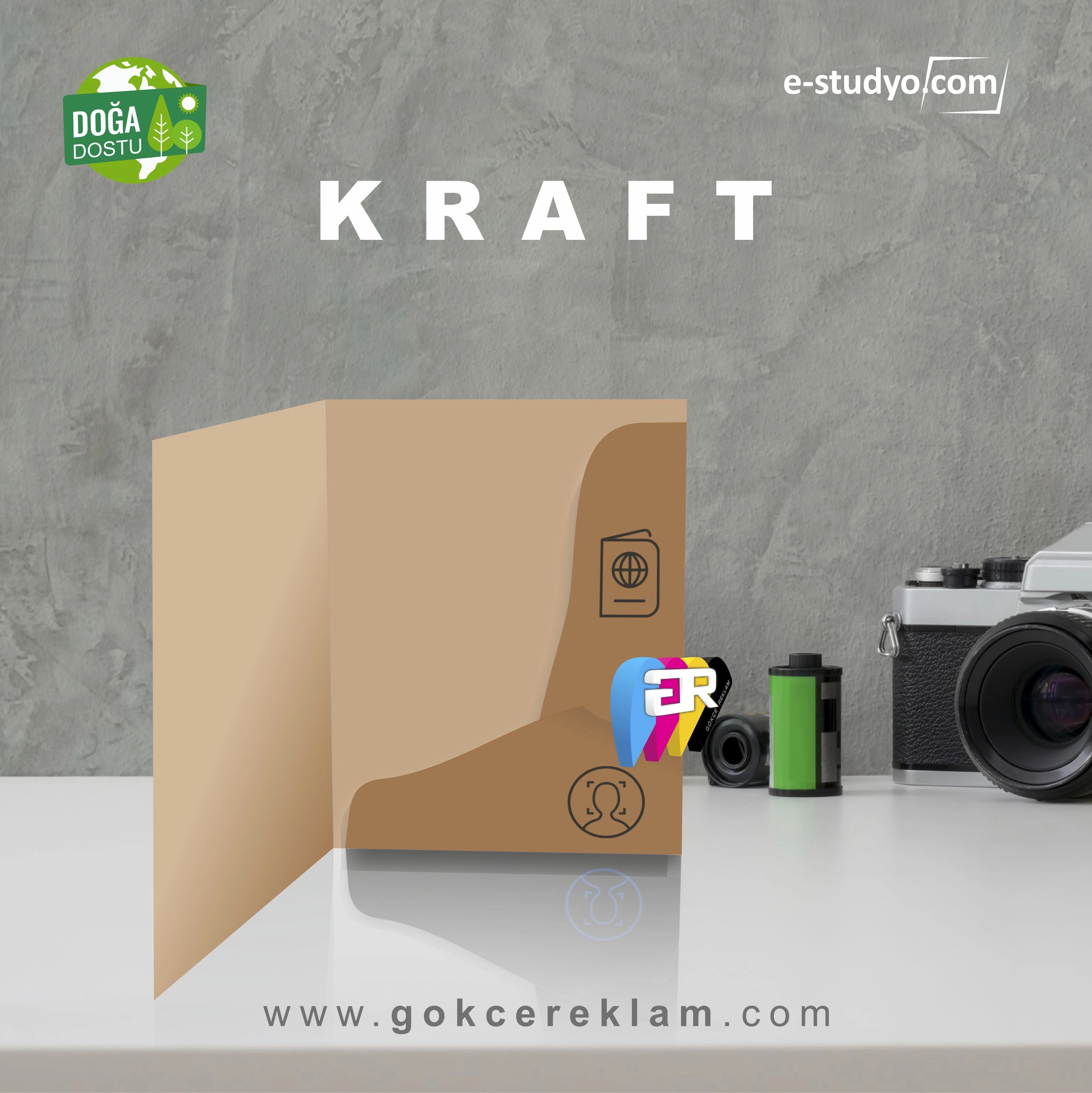 200 adet Kraft Hazır Vesikalık Kabı