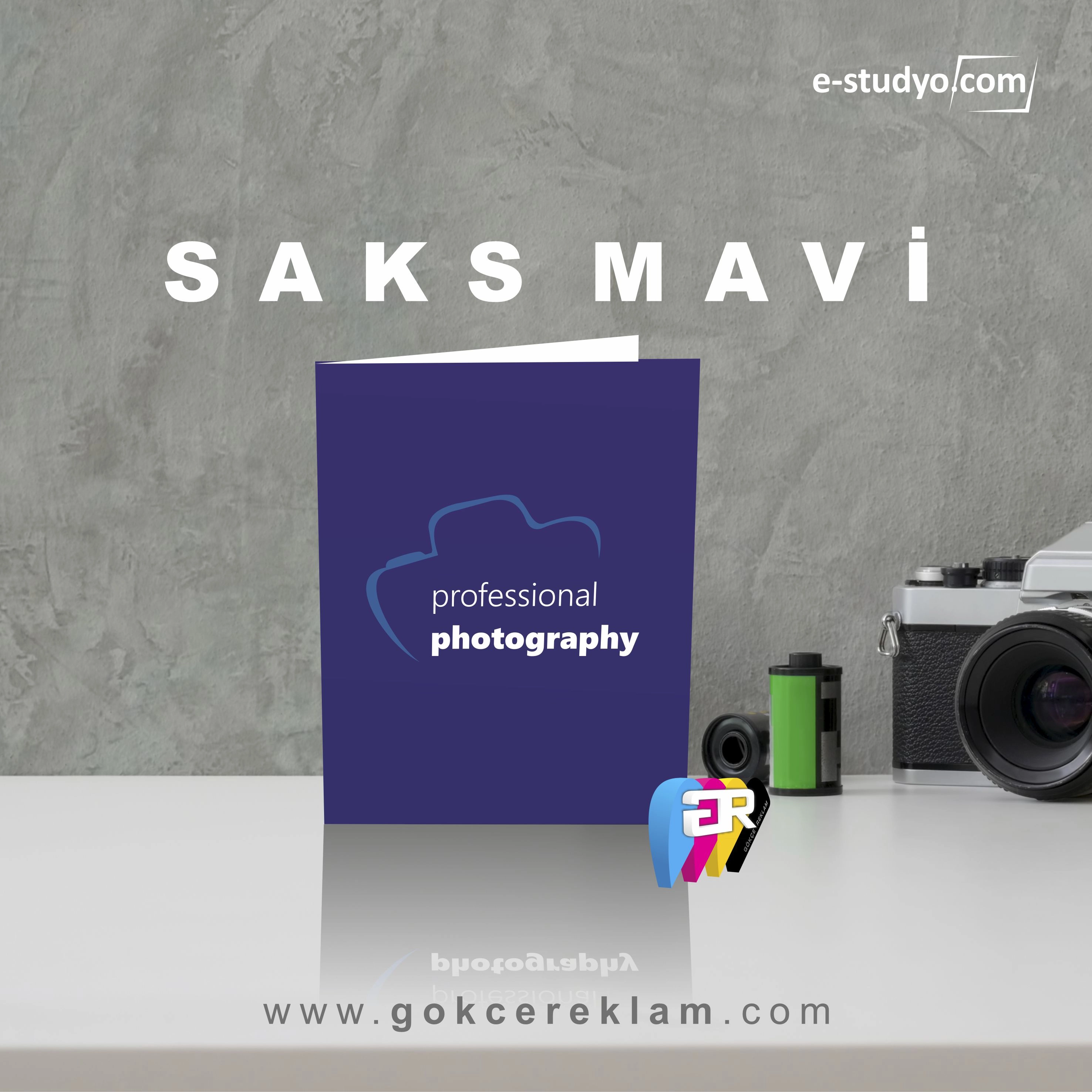 200 Adet Saks Mavi Hazır Vesikalık Kabı
