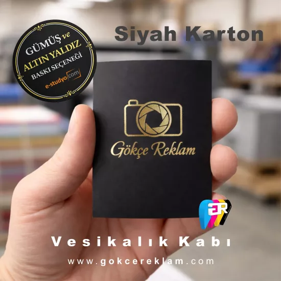 2000 Adet - Siyah Karton - Varak Yaldızlı