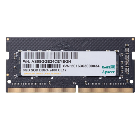 Apacer 8GB (1x8GB) 3200Mhz CL22 DDR4 Notebook SODIMM Ram (ES.08G21.GSH)