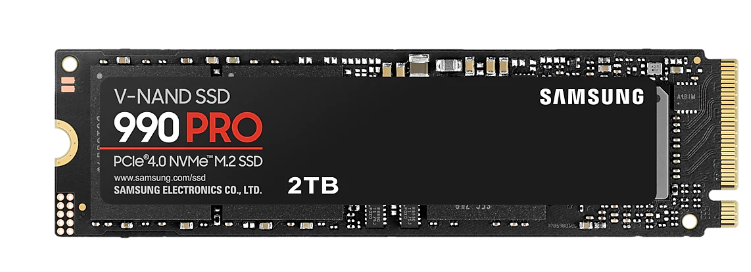 2TB SAMSUNG 990 PRO 7450/6900MB/s M.2 NVMe MZ-V9P2T0BW