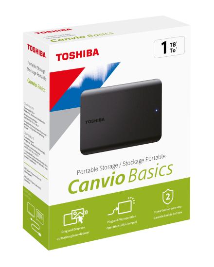 1TB Canvio Basics 2.5’’ USB3.2 TOSHIBA HDTB510EK3AA (USB2.0 Uyumlu)
