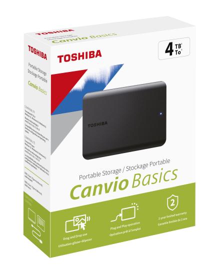 4TB Canvio Basics 2.5’’ USB3.2 TOSHIBA HDTB540EK3CA (USB2.0 Uyumlu)