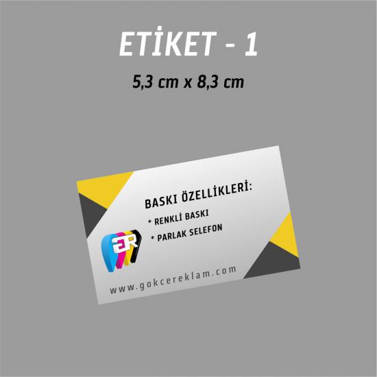 950 Adet 8,3 x 5,3 Etiket