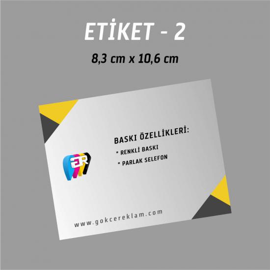 950 Adet 8,3 x 10,6 cm Etiket