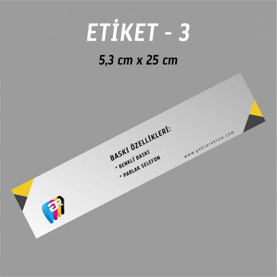 950 Adet 8,3 x 16 cm Etiket